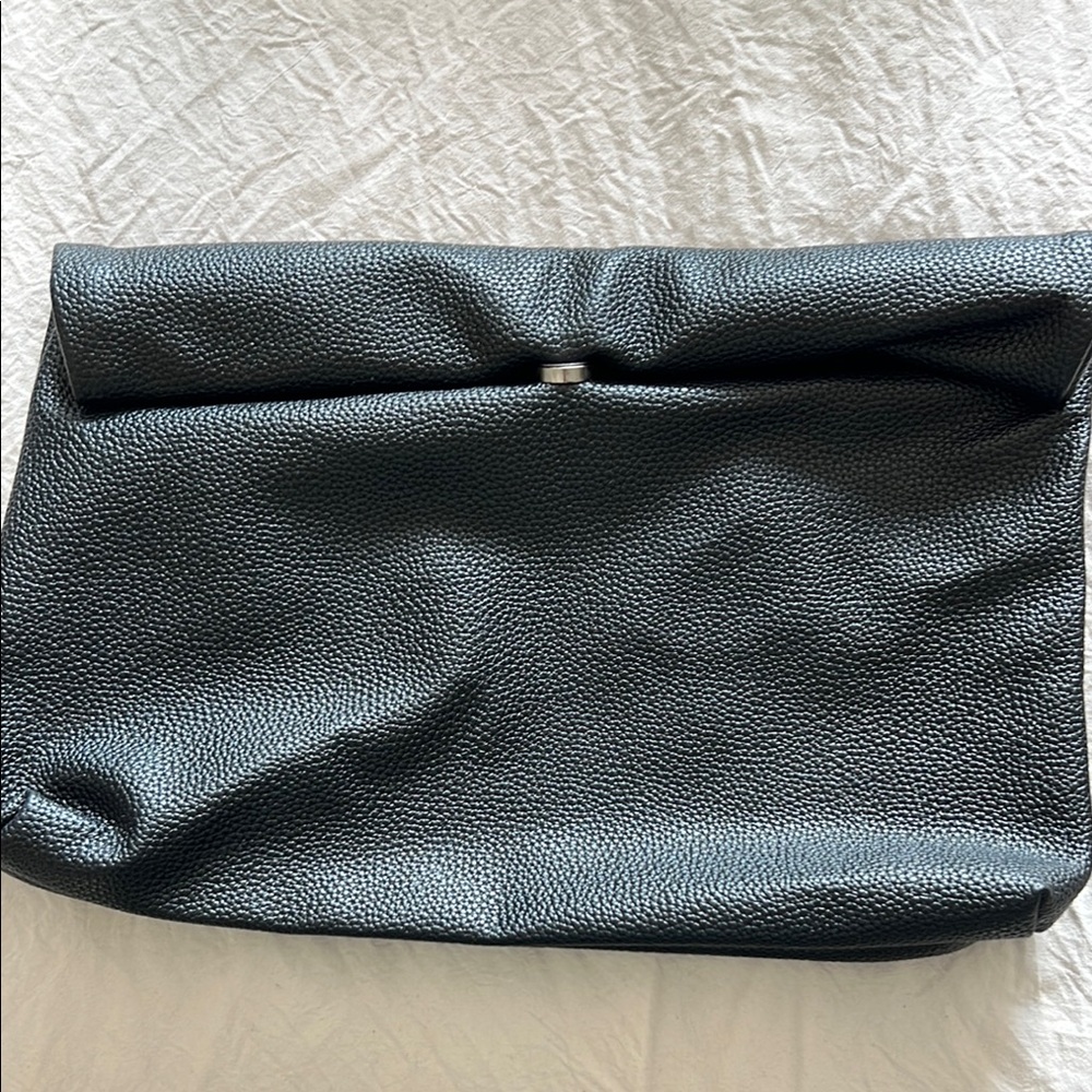 Stylish Black Pebbled Clutch